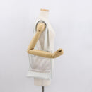 LOEWE Anagram Tote Bag Vinyl Leather White Silver Auth 164429-19