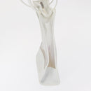 LOEWE Anagram Tote Bag Vinyl Leather White Silver Auth 164429-3