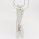 LOEWE Anagram Tote Bag Vinyl Leather White Silver Auth 164429-4