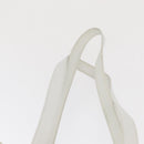 LOEWE Anagram Tote Bag Vinyl Leather White Silver Auth 164429-8