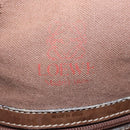 LOEWE Anagram Shoulder Bag Leather Brown Gold Auth 164430-17