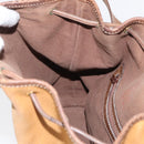 LOEWE Anagram Shoulder Bag Leather Brown Gold Auth 164430-19