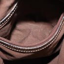 LOEWE Anagram Shoulder Bag Leather Brown Gold Auth 164430-21