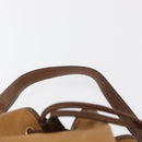 LOEWE Anagram Shoulder Bag Leather Brown Gold Auth 164430-8