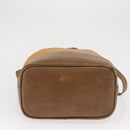 LOEWE Anagram Shoulder Bag Leather Brown Gold Auth 164430-5