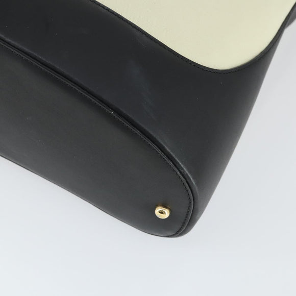 LOEWE Anagram Shoulder Bag Leather Light Beige Gold Auth 164431