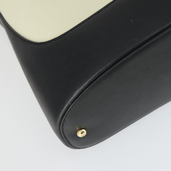 LOEWE Anagram Shoulder Bag Leather Light Beige Gold Auth 164431