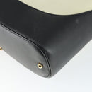 LOEWE Anagram Shoulder Bag Leather Light Beige Gold Auth 164431-15