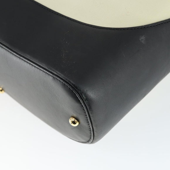 LOEWE Anagram Shoulder Bag Leather Light Beige Gold Auth 164431