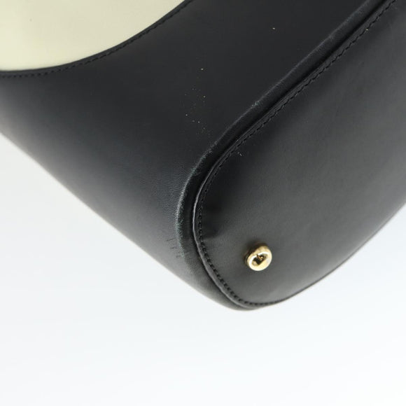 LOEWE Anagram Shoulder Bag Leather Light Beige Gold Auth 164431