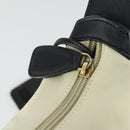 LOEWE Anagram Shoulder Bag Leather Light Beige Gold Auth 164431-17