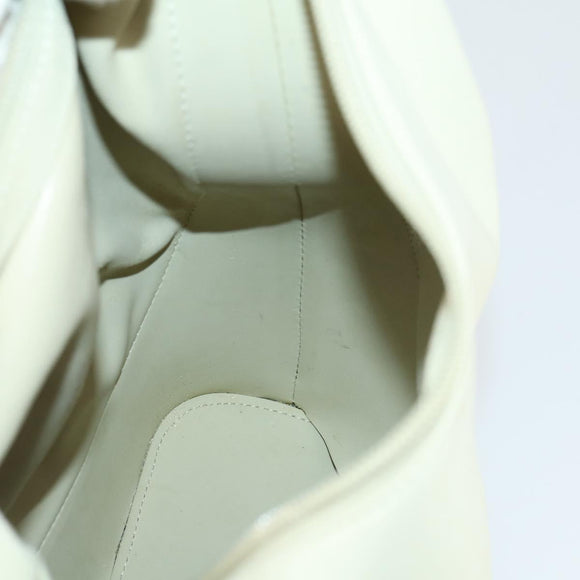 LOEWE Anagram Shoulder Bag Leather Light Beige Gold Auth 164431