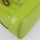 GUCCI Bamboo Backpack Patent leather Beige 003 2058 0030 Auth 164433-14