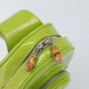 GUCCI Bamboo Backpack Patent leather Beige 003 2058 0030 Auth 164433-17