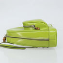GUCCI Bamboo Backpack Patent leather Beige 003 2058 0030 Auth 164433-4