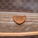 CELINE Macadam Canvas Hand Bag PVC Leather 2way Brown Gold Auth 164434-19