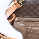 CELINE Macadam Canvas Hand Bag PVC Leather 2way Brown Gold Auth 164434-20