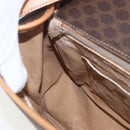 CELINE Macadam Canvas Hand Bag PVC Leather 2way Brown Gold Auth 164434-22
