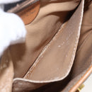 CELINE Macadam Canvas Hand Bag PVC Leather 2way Brown Gold Auth 164434-11