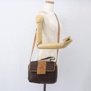 CELINE Macadam Canvas Hand Bag PVC Leather 2way Brown Gold Auth 164434-23