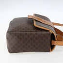 CELINE Macadam Canvas Hand Bag PVC Leather 2way Brown Gold Auth 164434-4