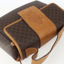 CELINE Macadam Canvas Hand Bag PVC Leather 2way Brown Gold Auth 164434-6