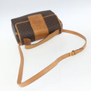 CELINE Macadam Canvas Hand Bag PVC Leather 2way Brown Gold Auth 164434-8