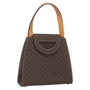 CELINE Macadam Canvas Hand Bag PVC Leather Brown Gold Auth 164435-1
