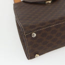 CELINE Macadam Canvas Hand Bag PVC Leather Brown Gold Auth 164435-11