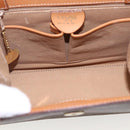 CELINE Macadam Canvas Hand Bag PVC Leather Brown Gold Auth 164435-16