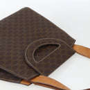 CELINE Macadam Canvas Hand Bag PVC Leather Brown Gold Auth 164435-6