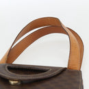 CELINE Macadam Canvas Hand Bag PVC Leather Brown Gold Auth 164435-8