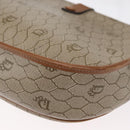 Christian Dior Honeycomb Canvas Shoulder Bag PVC Beige Gold Auth 164437-13