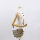 Christian Dior Honeycomb Canvas Shoulder Bag PVC Beige Gold Auth 164437-21