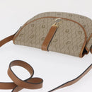 Christian Dior Honeycomb Canvas Shoulder Bag PVC Beige Gold Auth 164437-6