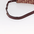Christian Dior Trotter Canvas Shoulder Bag Red Gold Auth 164439-7