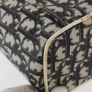 Christian Dior Trotter Canvas Vanity Pouch PVC Black Silver Auth 164440-12