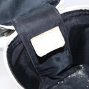 Christian Dior Trotter Canvas Vanity Pouch PVC Black Silver Auth 164440-16