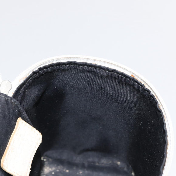 Christian Dior Trotter Canvas Vanity Pouch PVC Black Silver Auth 164440