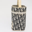 Christian Dior Trotter Canvas Vanity Pouch PVC Black Silver Auth 164440-4