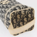 Christian Dior Trotter Canvas Vanity Pouch PVC Black Silver Auth 164440-6