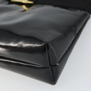 Salvatore Ferragamo Vala Shoulder Bag Patent leather Black Gold Auth 164441-10