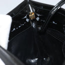 Salvatore Ferragamo Vala Shoulder Bag Patent leather Black Gold Auth 164441-18