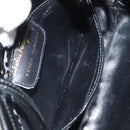 Salvatore Ferragamo Vala Shoulder Bag Patent leather Black Gold Auth 164441-19