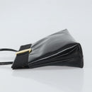 Salvatore Ferragamo Vala Shoulder Bag Patent leather Black Gold Auth 164441-5