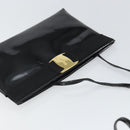 Salvatore Ferragamo Vala Shoulder Bag Patent leather Black Gold Auth 164441-6