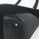 Salvatore Ferragamo Tote Bag Nylon Leather Black Gold Auth 164446-9