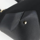 Salvatore Ferragamo Tote Bag Nylon Leather Black Gold Auth 164446-16