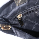 Salvatore Ferragamo Tote Bag Nylon Leather Black Gold Auth 164446-17