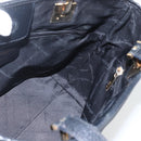 Salvatore Ferragamo Tote Bag Nylon Leather Black Gold Auth 164446-18